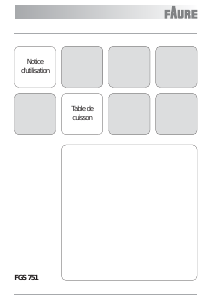 Mode d’emploi Faure FGS751IW Table de cuisson