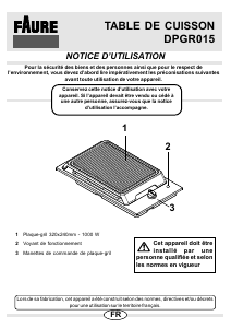 Mode d’emploi Faure DPGR015X Table de cuisson