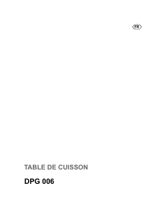 Mode d’emploi Faure DPG006W Table de cuisson