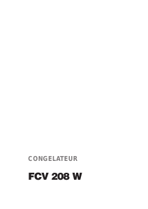 Mode d’emploi Faure FCV208W Congélateur