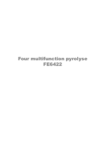 Mode d’emploi Faure FE6422X1 Four