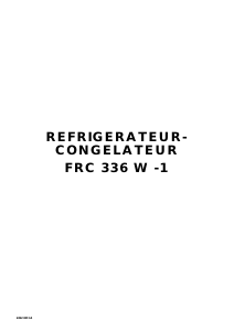 Mode d’emploi Faure FRC336W Réfrigérateur combiné