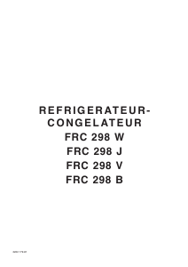 Mode d’emploi Faure FRC298J Réfrigérateur combiné