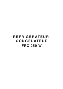 Mode d’emploi Faure FRC259W Réfrigérateur combiné