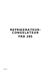 Mode d’emploi Faure FRD285W Réfrigérateur combiné