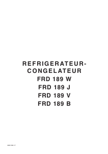 Mode d’emploi Faure FRD189B Réfrigérateur combiné