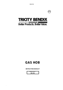 Handleiding Tricity Bendix HG231B Kookplaat