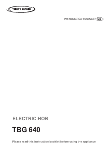 Bruksanvisning Tricity Bendix TBG640WH Häll