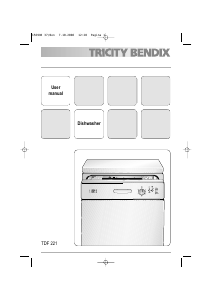 Manual Tricity Bendix TDF221 Dishwasher