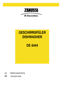 Manual Zanussi-Electrolux DE6444 Dishwasher
