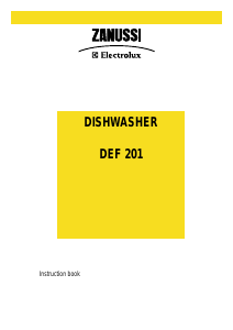 Manual Zanussi-Electrolux DEF201 Dishwasher