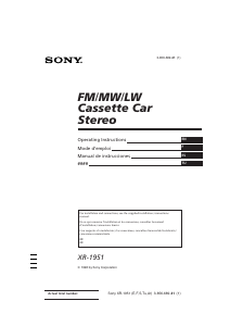Manual de uso Sony XR-1951 Radio para coche
