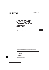 Manual Sony XR-3304 Car Radio