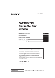 Bedienungsanleitung Sony XR-3501MK2 Autoradio