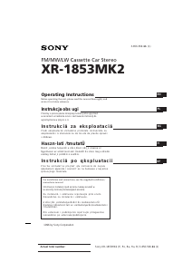 Manual Sony XR-1853MK2 Car Radio