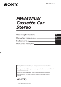 Manual de uso Sony XR-4790 Radio para coche