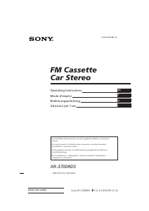 Bruksanvisning Sony XR-3700RDS Bilradio