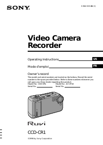 Manual Sony CCD-CR1 Camcorder