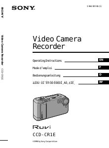 Bedienungsanleitung Sony CCD-CR1E Camcorder