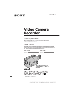 Manual Sony CCD-TRV112 Camcorder