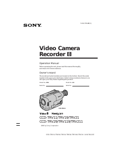 Manual Sony CCD-TRV29 Camcorder