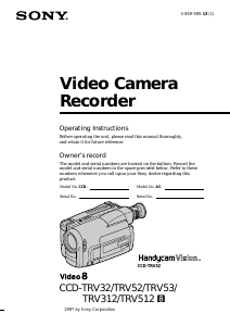 Manual Sony CCD-TRV52 Camcorder