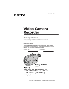 Manual Sony CCD-TRV33 Camcorder