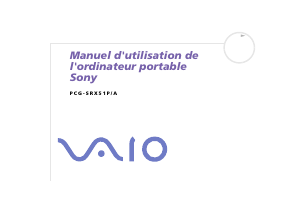 Mode d’emploi Sony Vaio PCG-SRX51P-A Ordinateur portable