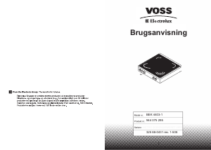 Brugsanvisning Voss BEK4403-HV Kogesektion