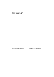 Bedienungsanleitung Voss-Electrolux DEK2410-RF Kochfeld