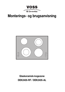 Brugsanvisning Voss-Electrolux DEK2435-RF Kogesektion