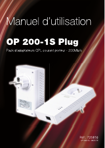 Mode d’emploi Optex OP 200-1S Plug Adaptateur CPL