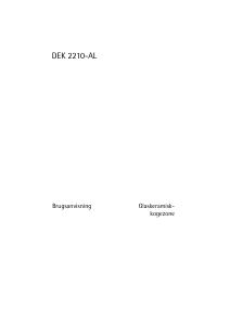 Brugsanvisning Voss-Electrolux DEK2210-AL Kogesektion