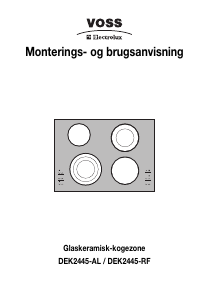 Brugsanvisning Voss-Electrolux DEK2445-RF Kogesektion