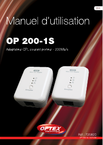 Mode d’emploi Optex OP 200-1S Adaptateur CPL