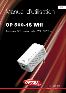 Mode d’emploi Optex OP 500-1S Wifi Adaptateur CPL