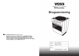 Brugsanvisning Voss-Electrolux ELK1850-HV Komfur