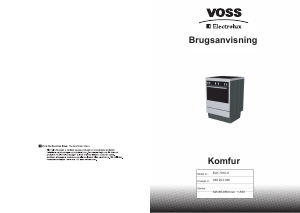 Brugsanvisning Voss-Electrolux ELK8040-RF Komfur