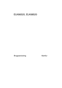 Brugsanvisning Voss-Electrolux ELK68520RF Komfur