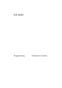 Brugsanvisning Voss-Electrolux ELK42022HV Komfur
