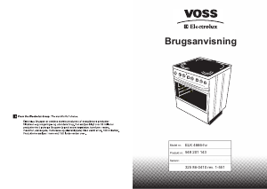 Brugsanvisning Voss-Electrolux ELK4666-HV Komfur