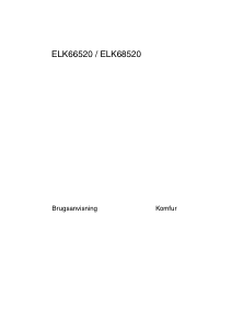 Brugsanvisning Voss-Electrolux ELK68520HV Komfur