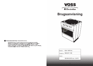 Brugsanvisning Voss-Electrolux ELK1870-HV Komfur