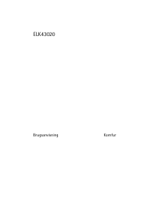 Brugsanvisning Voss-Electrolux ELK43020HV Komfur
