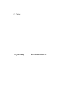Brugsanvisning Voss-Electrolux ELK22021HV Komfur
