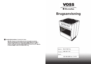 Brugsanvisning Voss-Electrolux ELK1821-HV Komfur