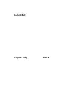 Brugsanvisning Voss-Electrolux ELK68320HV Komfur