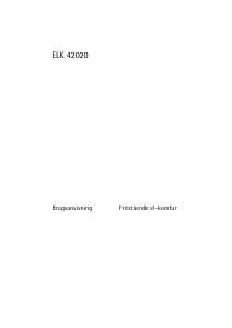 Brugsanvisning Voss-Electrolux ELK42020RF Komfur