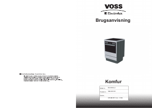 Brugsanvisning Voss-Electrolux ELK8100-AL Komfur
