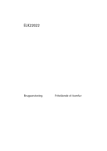 Brugsanvisning Voss-Electrolux ELK22022RF Komfur